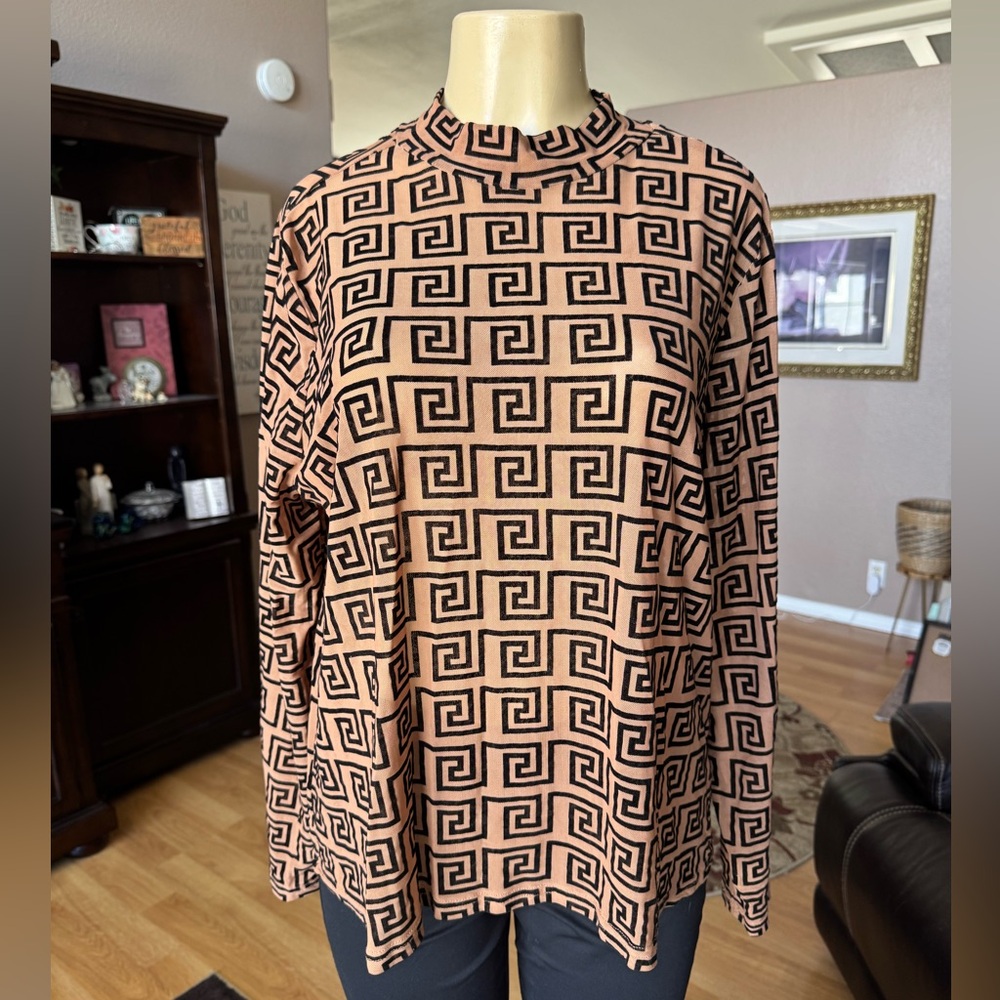 Jolie & Joy shades of brown long sleeve lightweight baby turtleneck-size XL